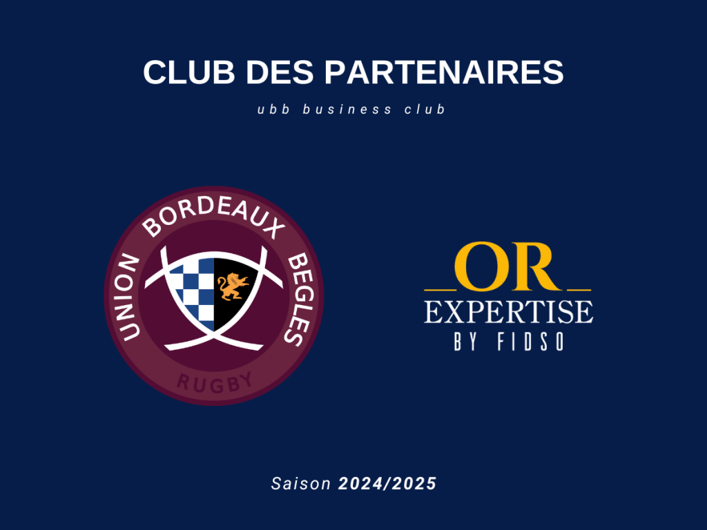 Photo ubb business club partenariat UBB et Or Expertise by Fidso 